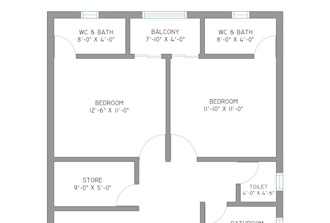 do 2d floor plan, architectural drawing, convert PDF to cad